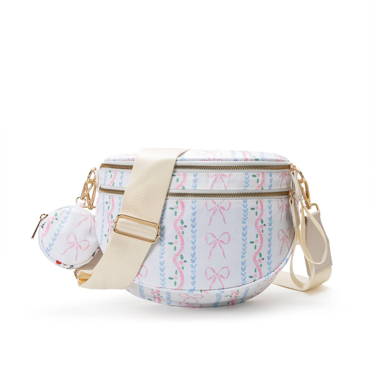 Checkered Bum Bag Crossbody Bag with coin purse