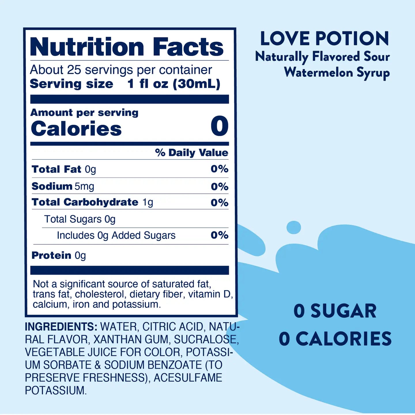 Sugar Free Sour Love Potion Syrup