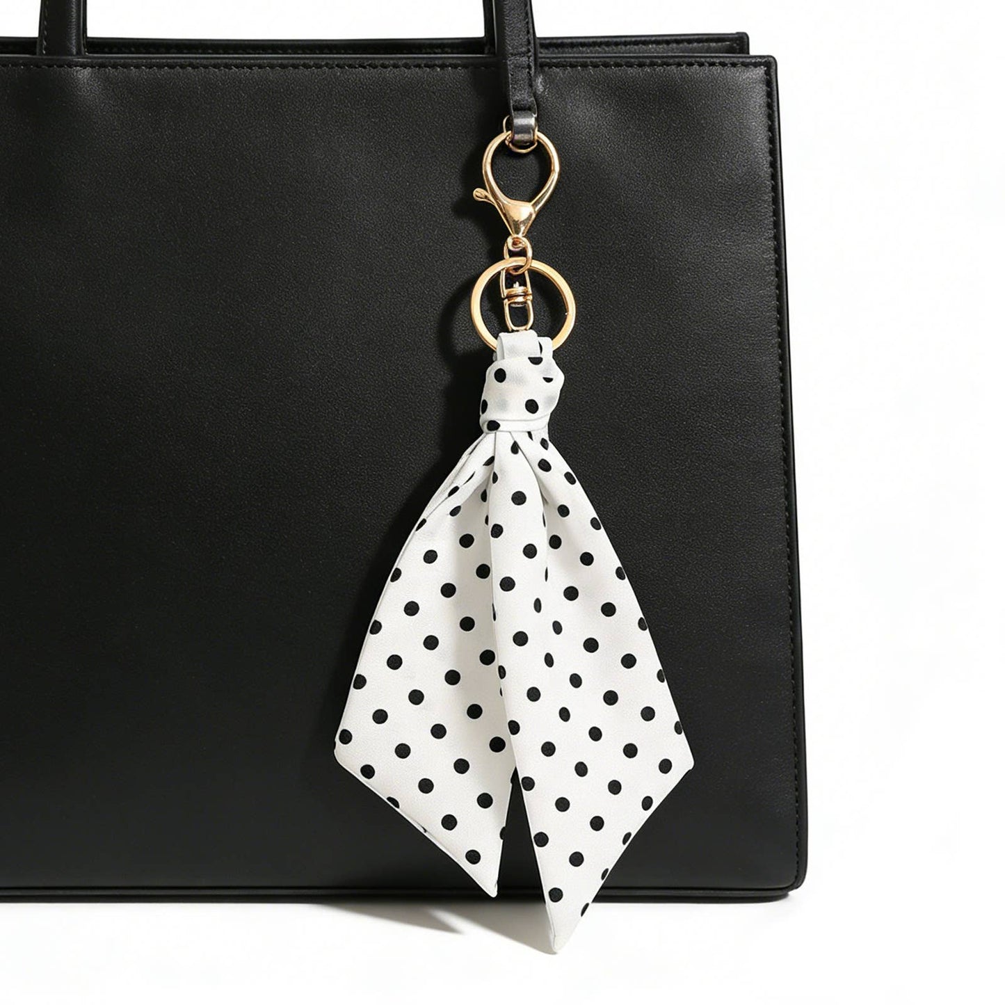 Polka‑Dot Bow‑Knot Keychain Bag Charm