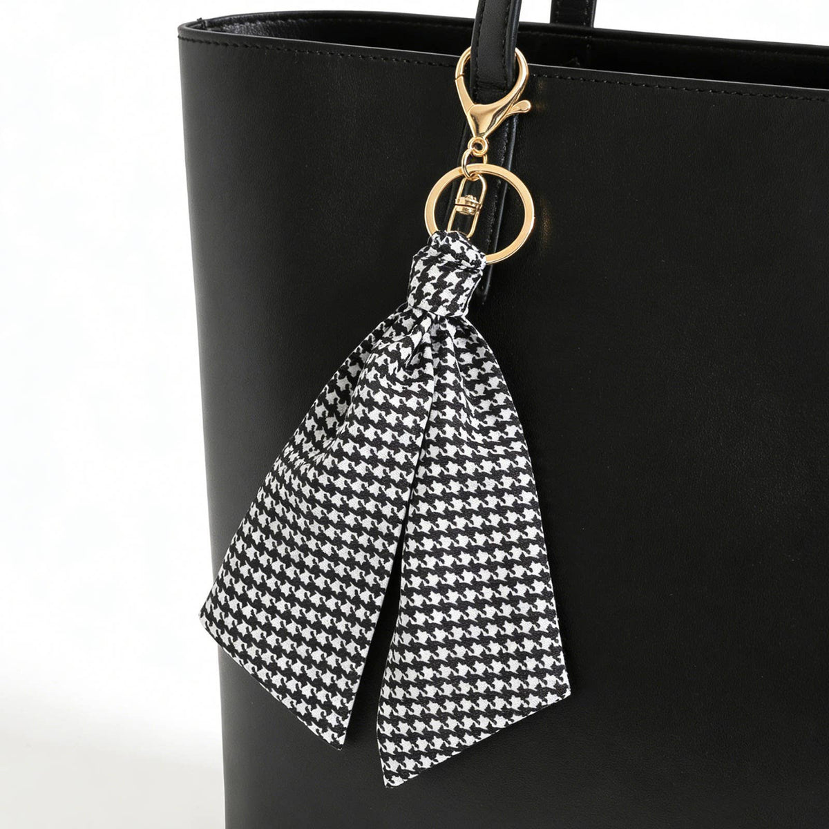 Houndstooth Scarf Bag Charm Keychain