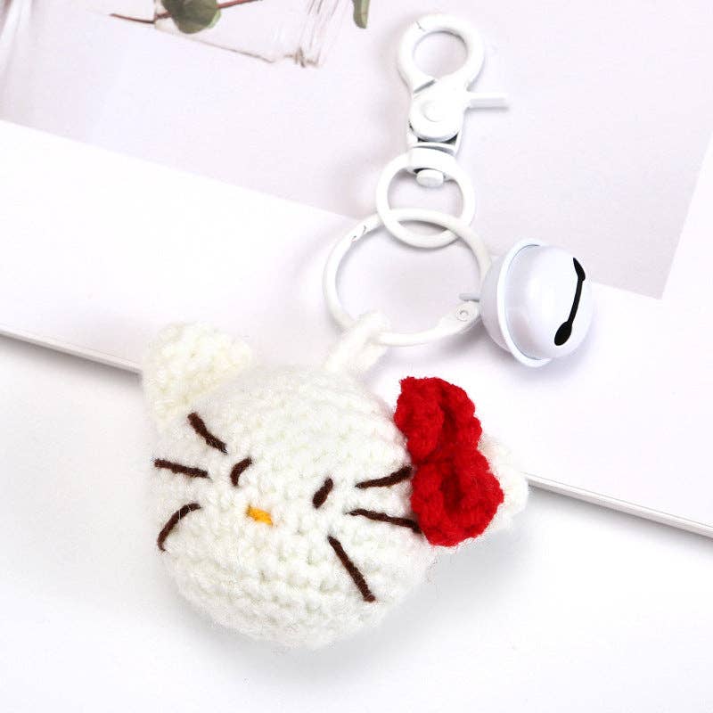 Creative Handmade Woven Cartoon Keychain Plush Toy Accessories