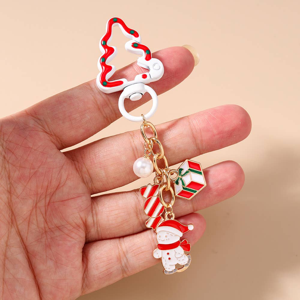 Christmas Snowman Christmas Tree Keychain
