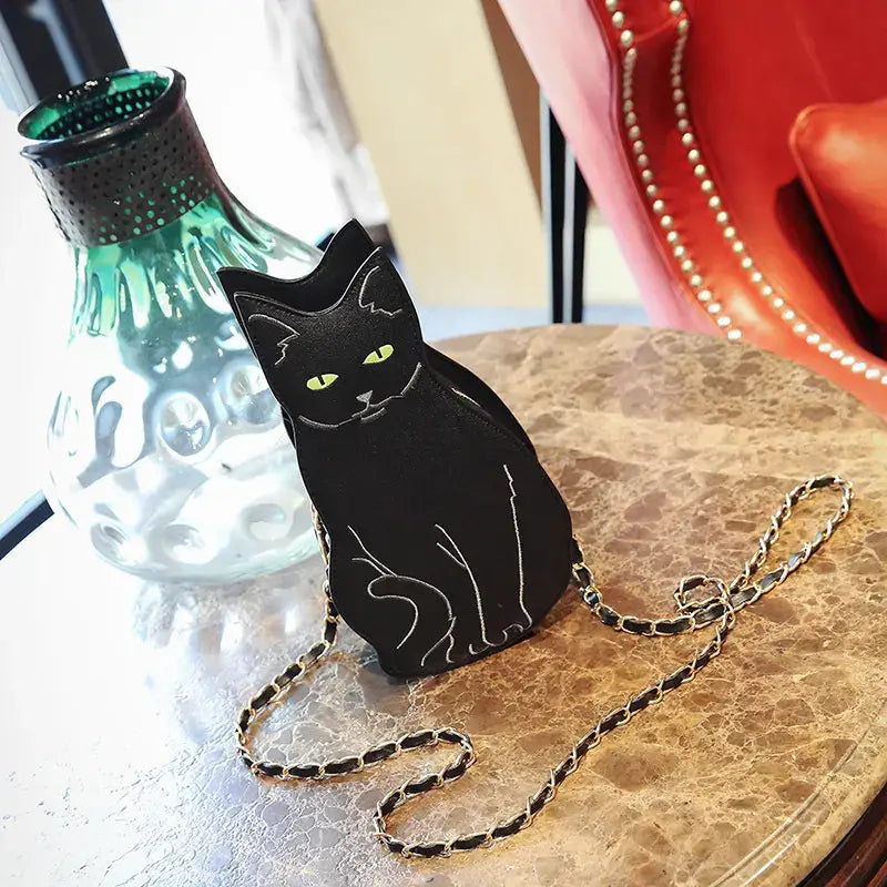 Gothic Creative Black Cat Crossbody Bag