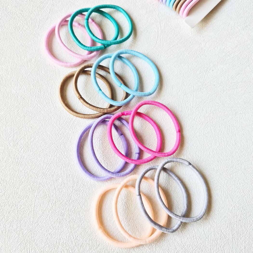 16 pcs of Pastel Tone Elastic Hair Tie Set