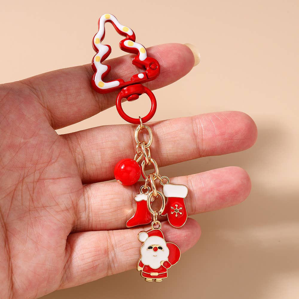 Christmas Snowman Christmas Tree Keychain