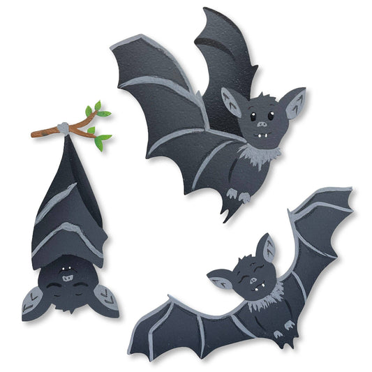 Bat Mini Art Pop Magnets S/3, Halloween Cute & Spooky Decor