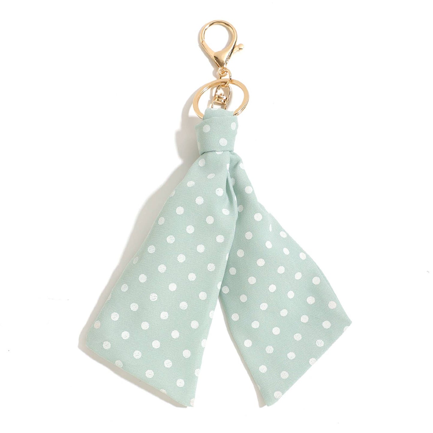 Polka‑Dot Bow‑Knot Keychain Bag Charm