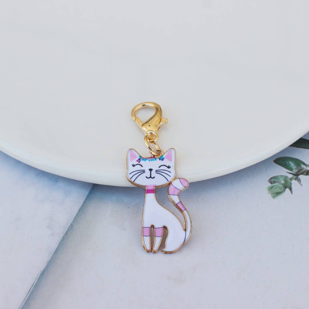 Colorful Cat Keychain Cute Bag Charm & Key Accessory