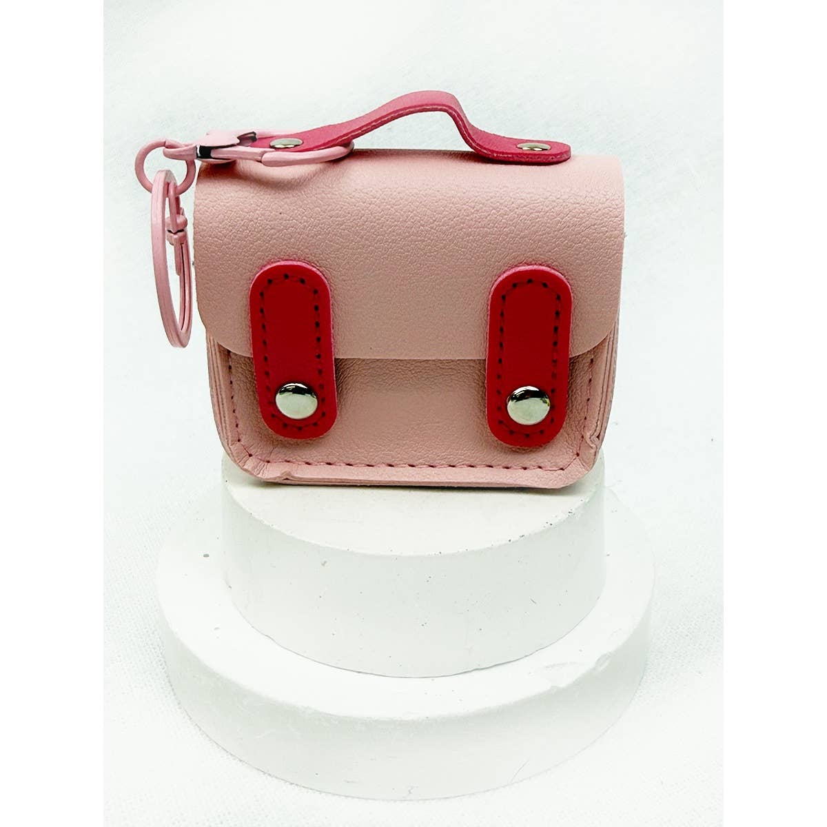 Leather Mini Coin Bag Key Chain