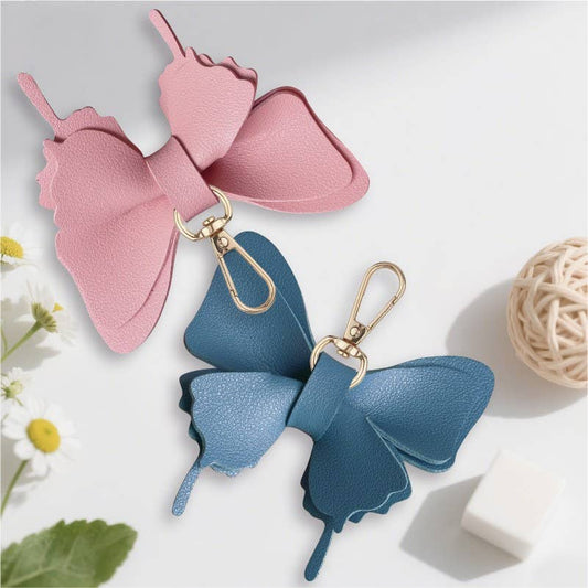 Butterfly Leather Keychain Bag Accessory