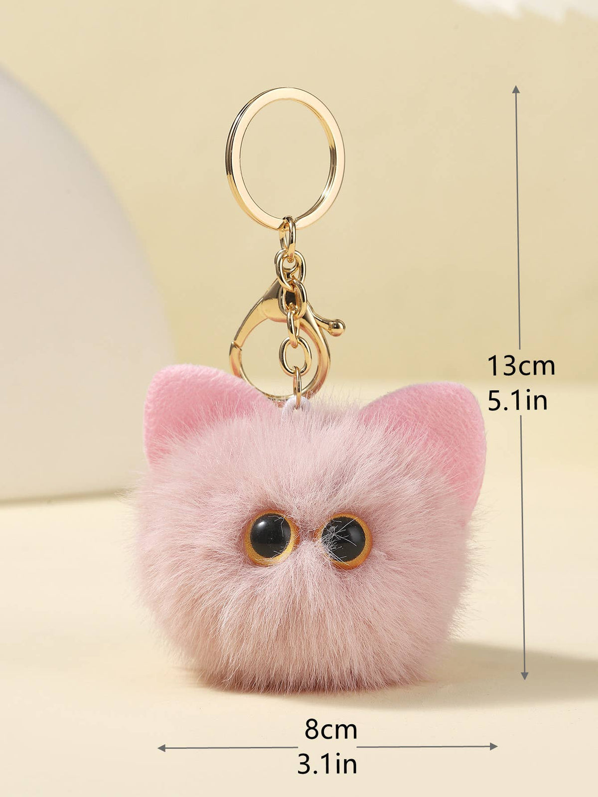 Cute Fluffy Cat Keychains in Multiple Colors for Gifts