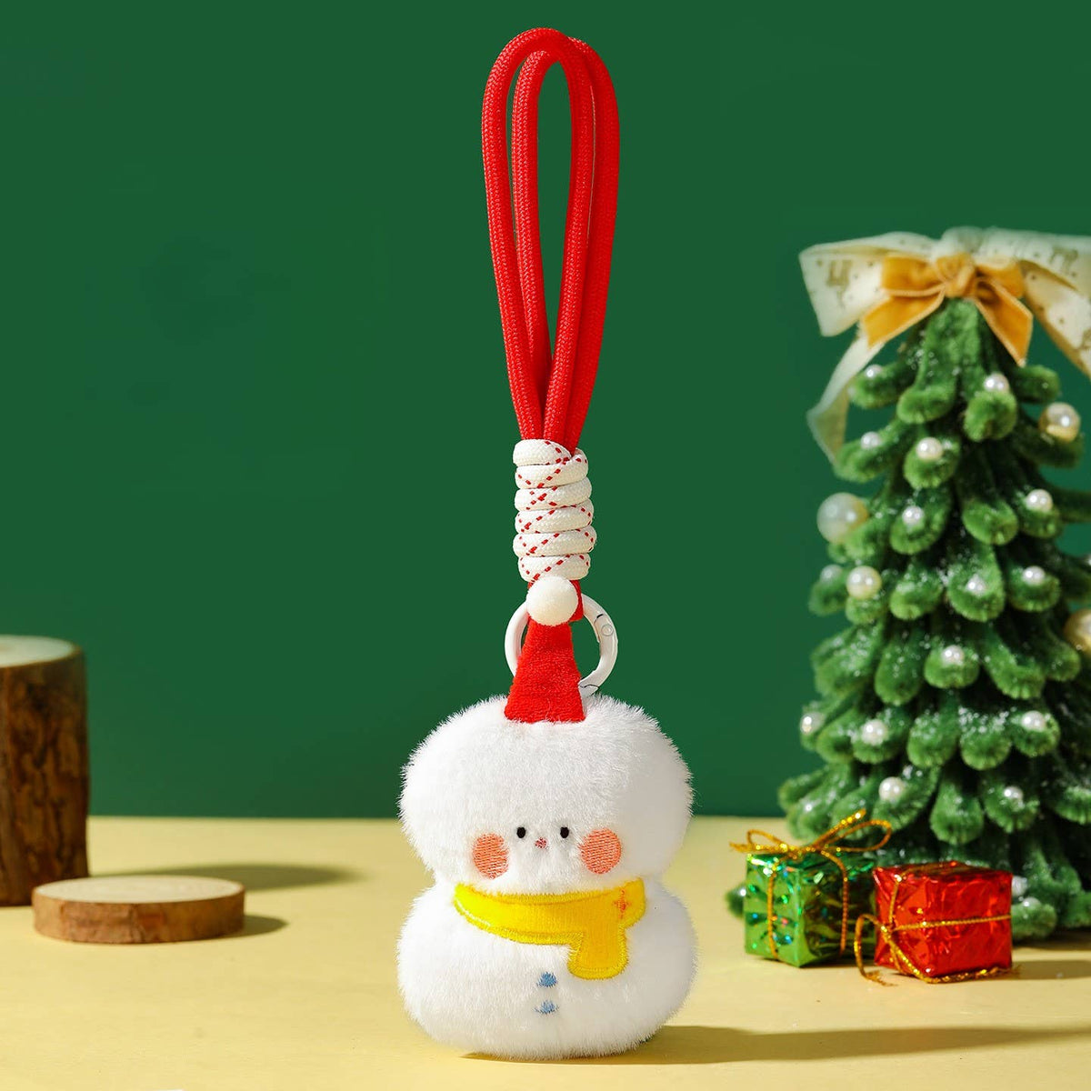 Cute Christmas Plush Toy Keychain