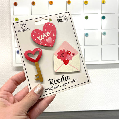 Key to my Heart Magnets S/3, Valentine's Decor