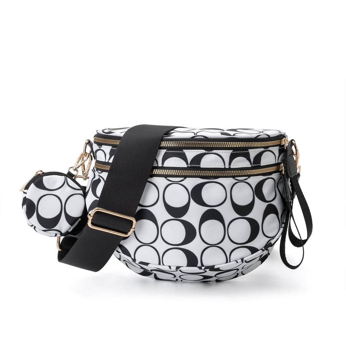 Checkered Bum Bag Crossbody Bag with coin purse