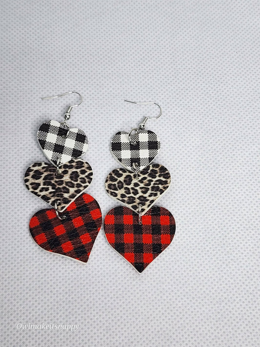 Leather Dangle Heart