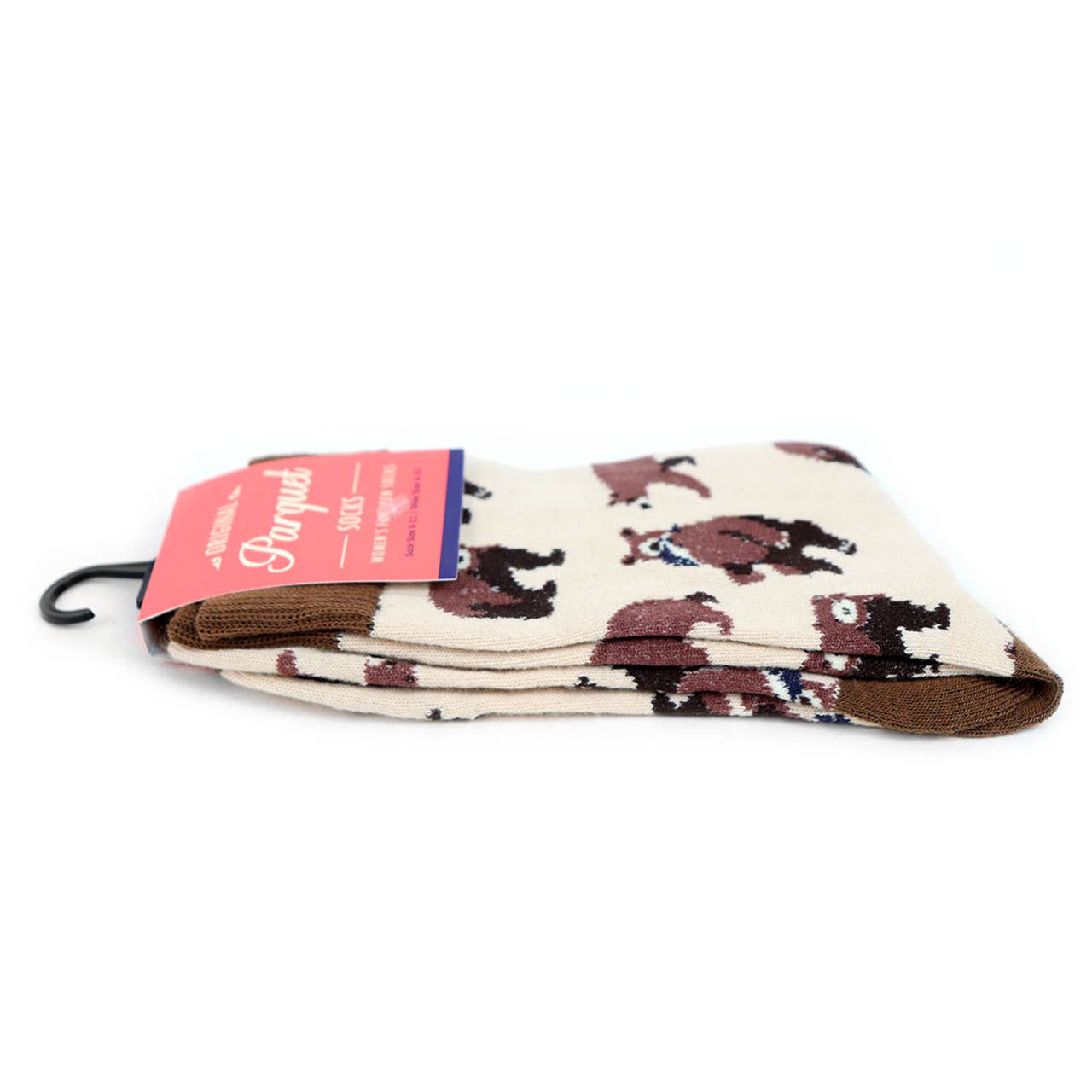 Women's Brown Bear Novelty Socks - LNVS19377-YW