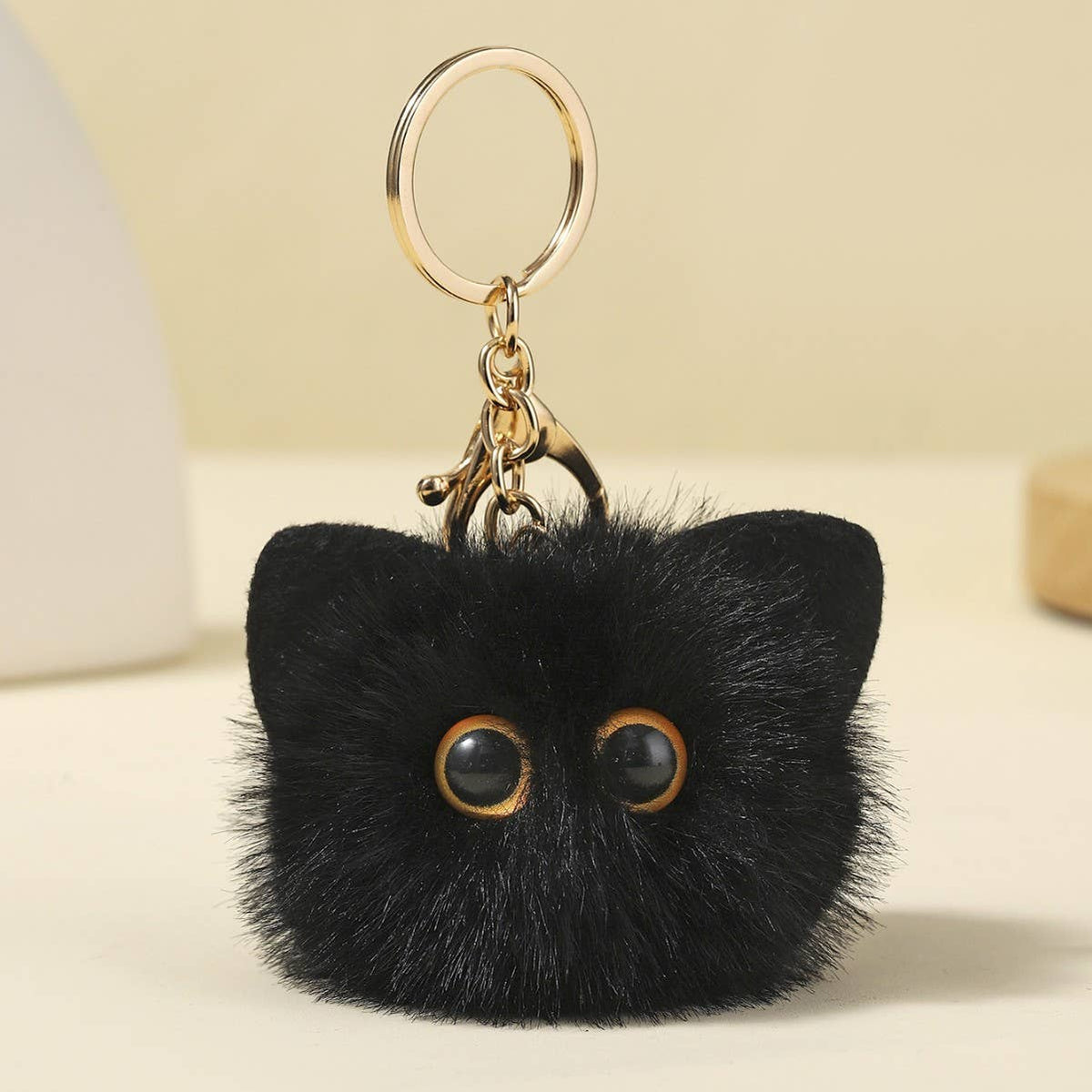 Cute Fluffy Cat Keychains in Multiple Colors for Gifts