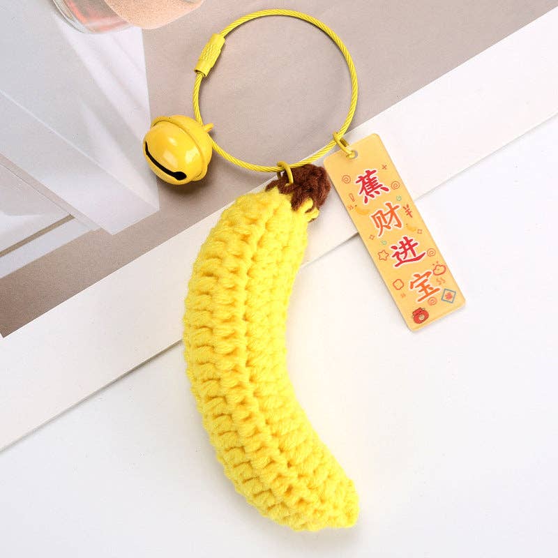 Fruit Keychain Accessories Cute Metal Handcrafted Style