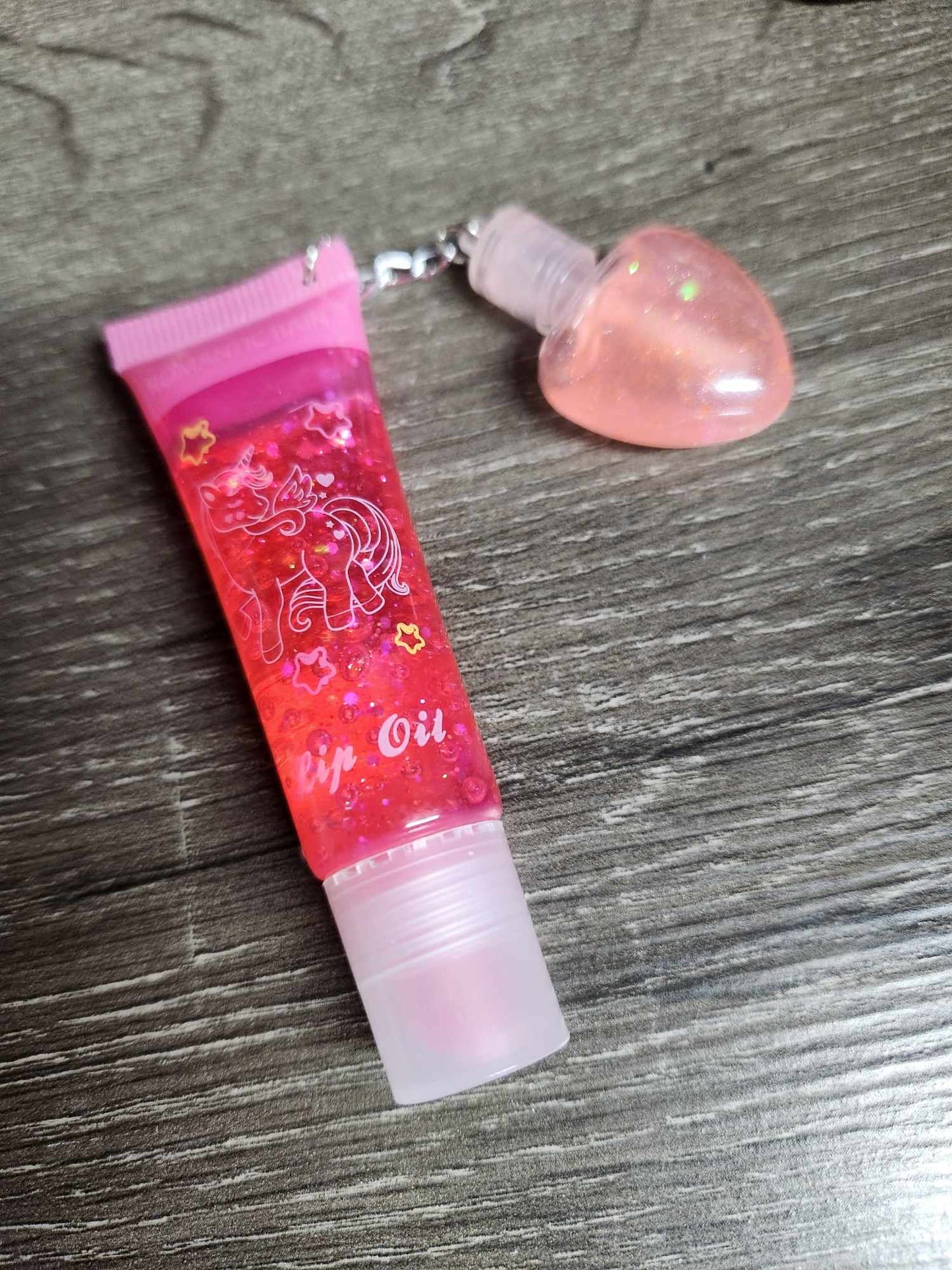 Unicorn Lip Oil with Heart