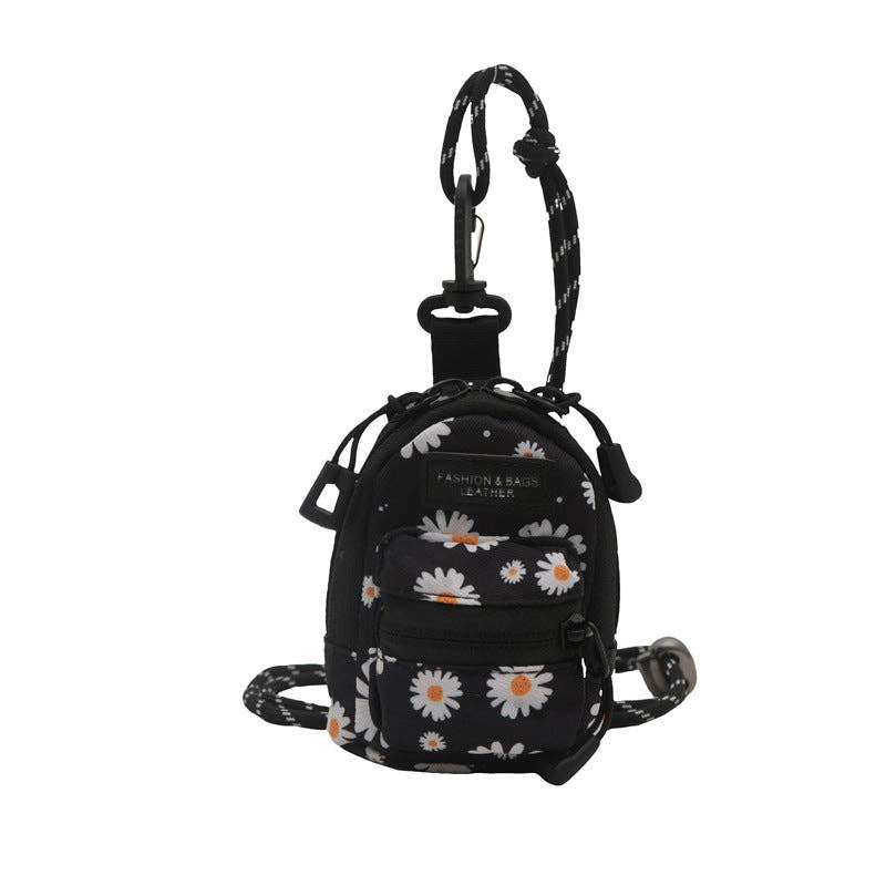 Mini Lipstick Headphone Bag Stylish Printed Oxford Cloth Crossbody Bag