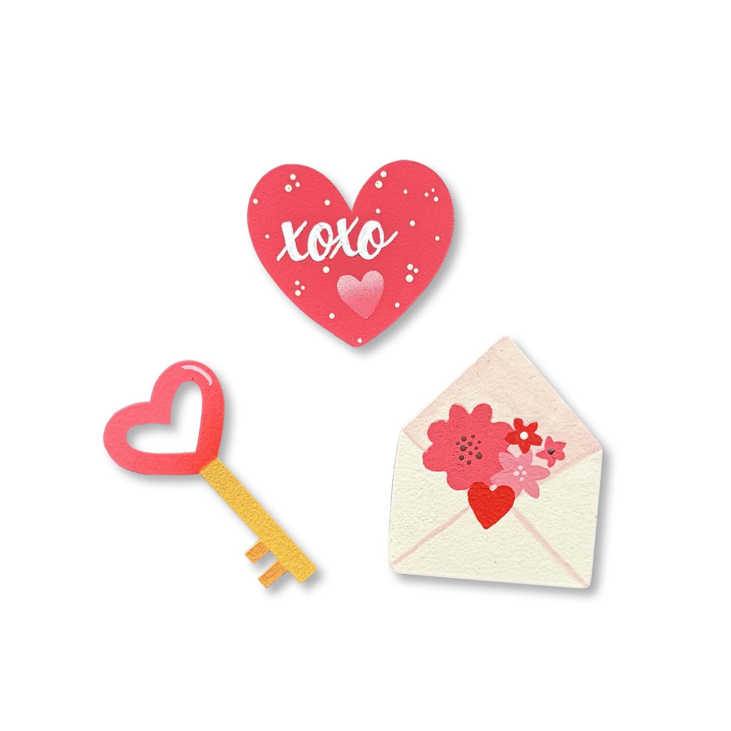 Key to my Heart Magnets S/3, Valentine's Decor