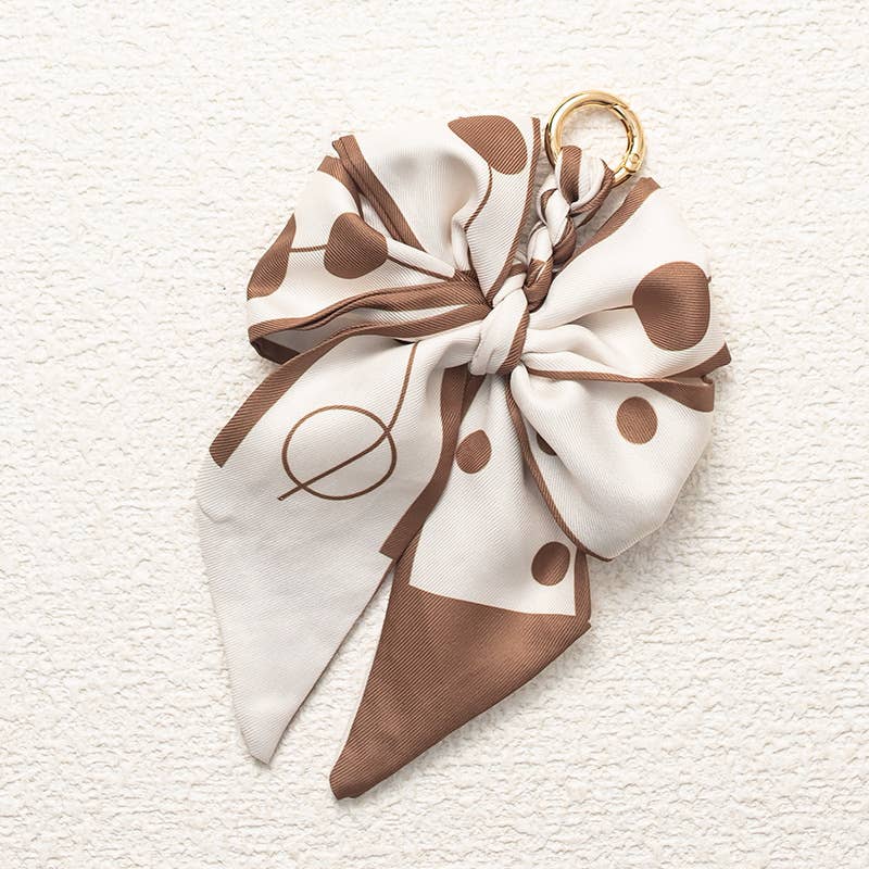 Stylish Fabric Woven Bow Bag Charm