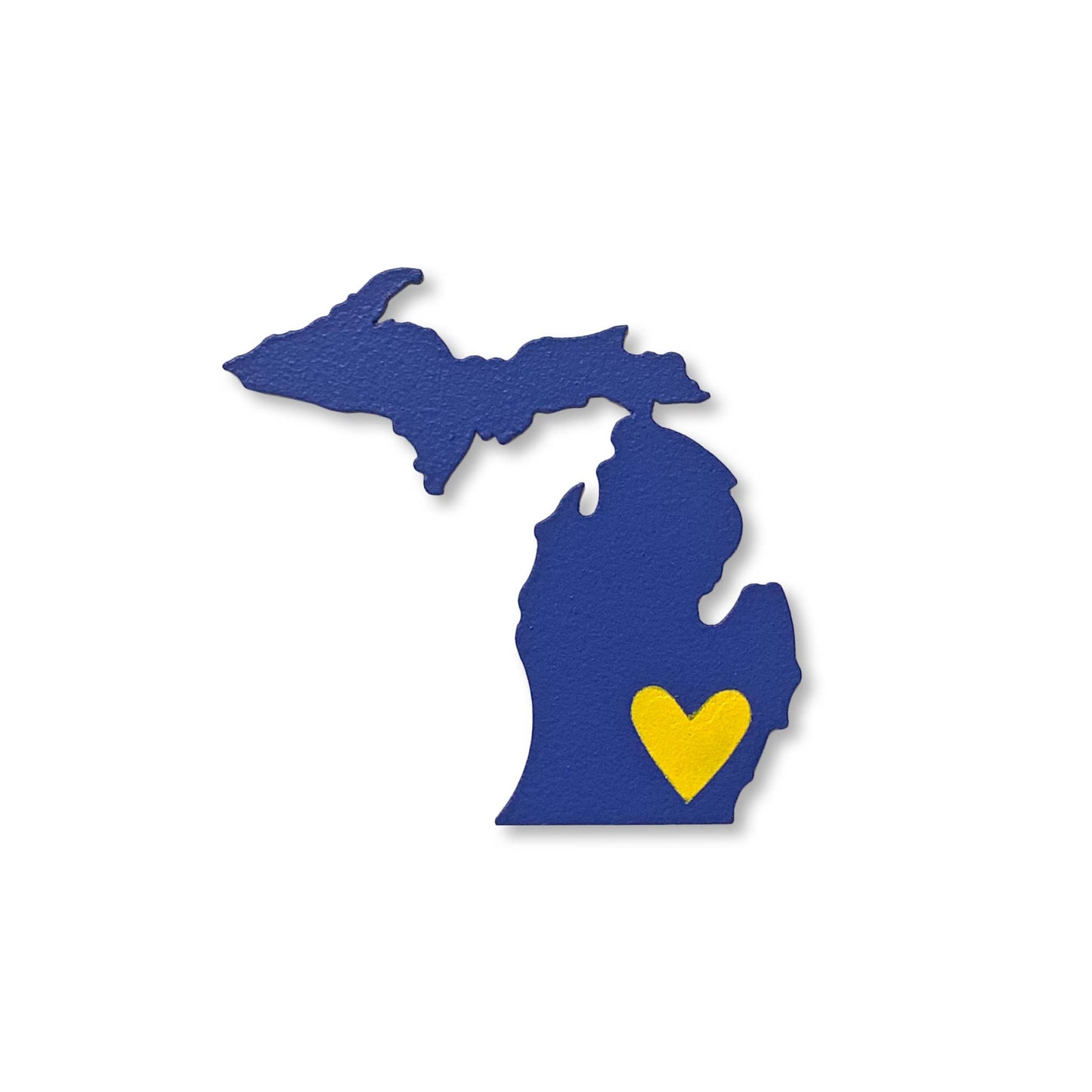 Michigan w/ Heart on Ann Arbor Magnet, Navy Blue