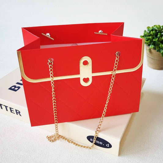 Metal Handle Fancy Handbag Shape Gift Bag