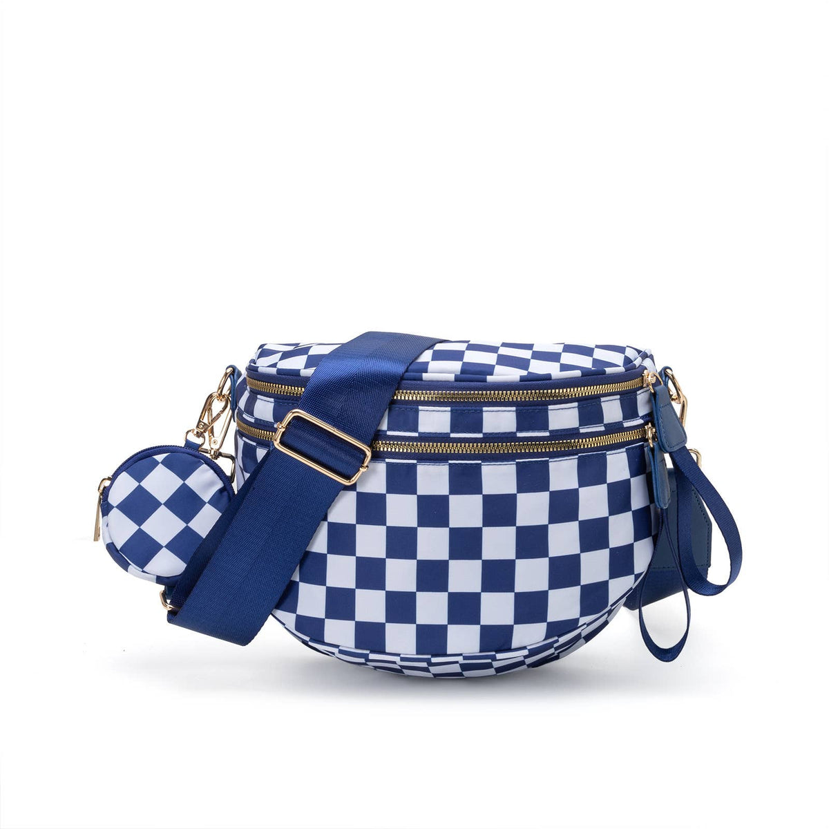 Checkered Bum Bag Crossbody Bag with coin purse