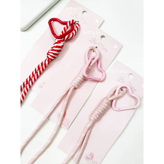 Paracord Braided Heart Shaped Ring Keychain