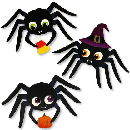 Spider Mini Art Pop Magnets S/3, Halloween Decor