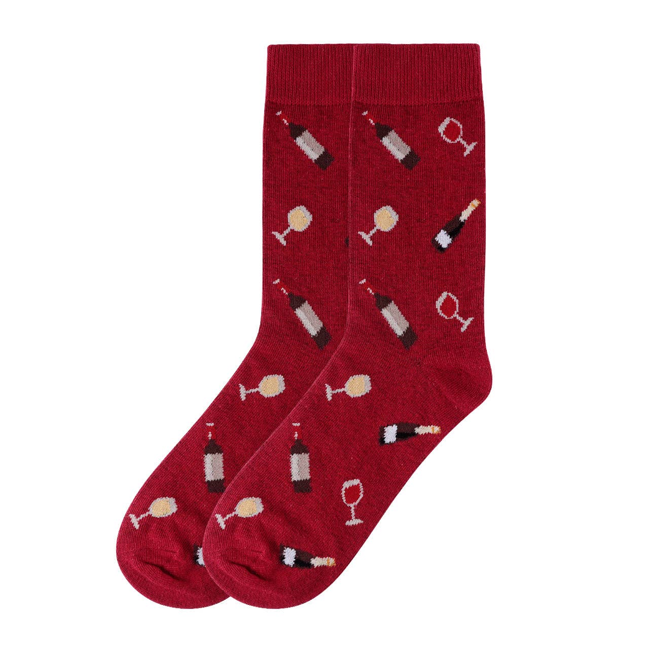 Women's Fine Wine Novelty Socks - LNVS19628-BUR