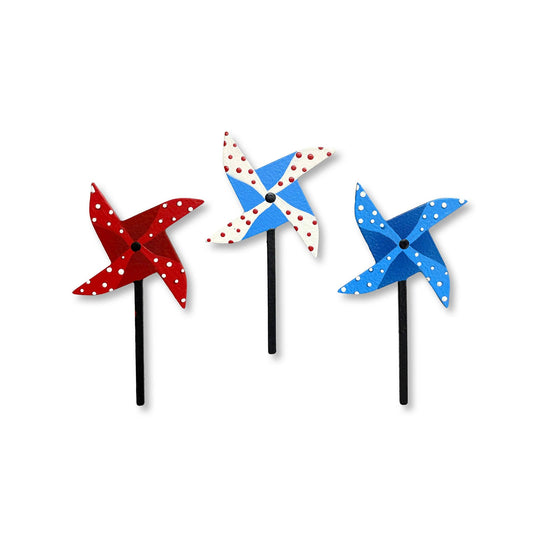 Patriotic Pinwheel Magnets S/3