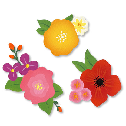 Flower Cluster Mini Art Pop S/3 - Multi, Spring Decor