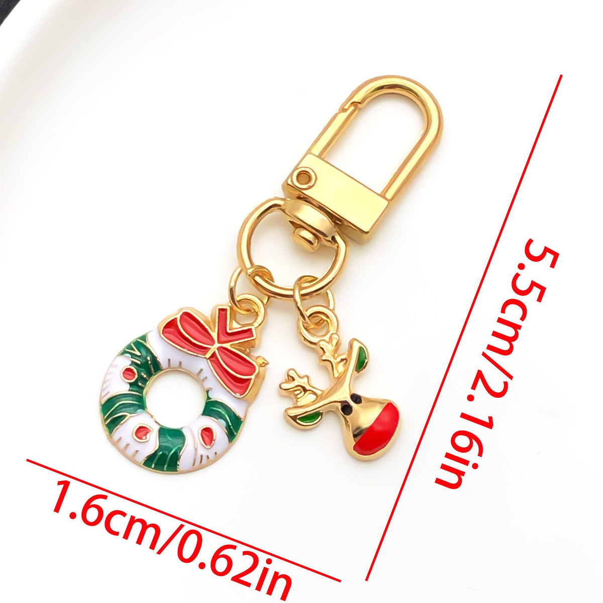 Merry Christmas cute Christmas tree Santa Claus keychain