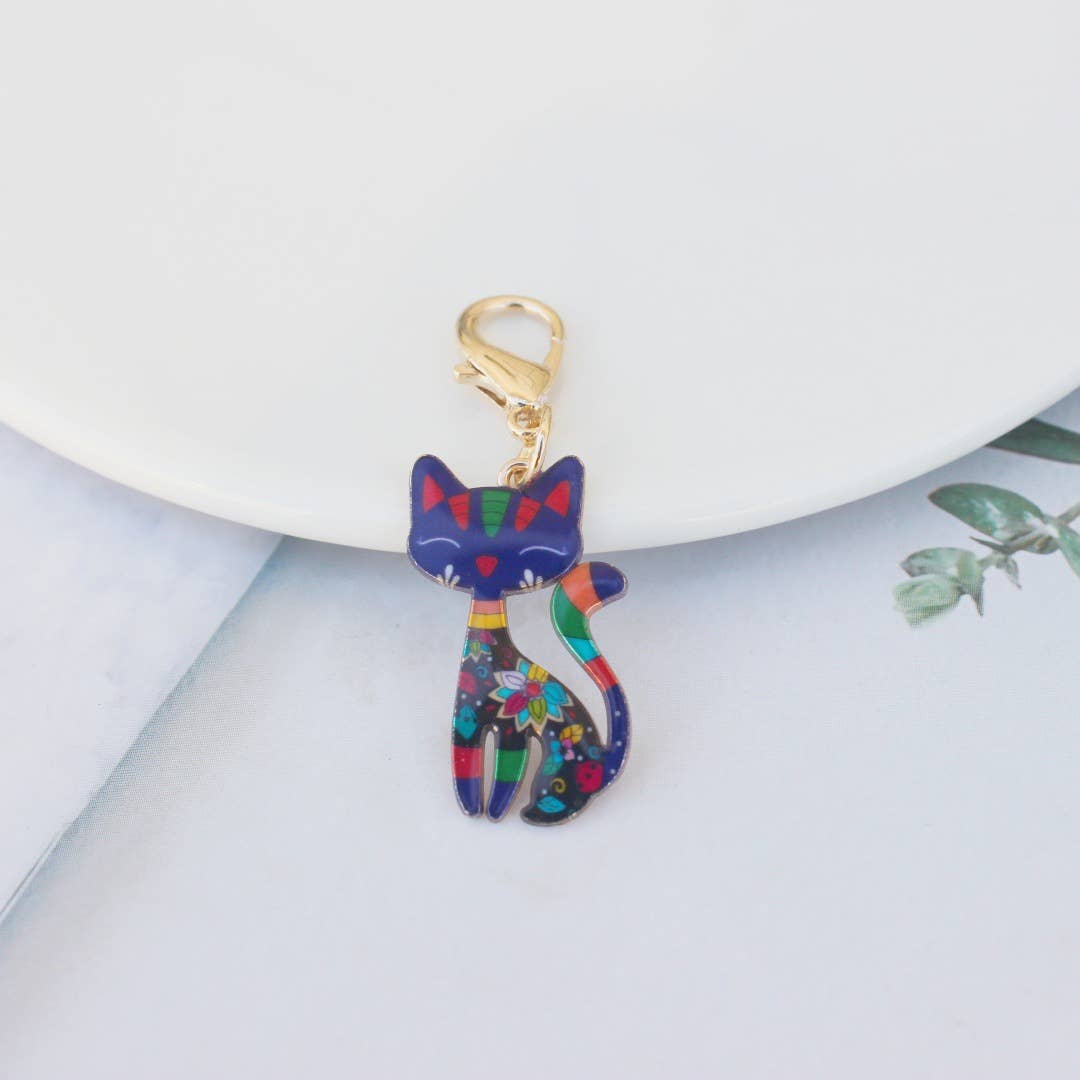 Colorful Cat Keychain Cute Bag Charm & Key Accessory