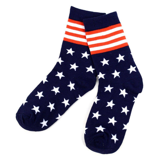 Women's American Flag, Stars & Stripes Novelty Socks
