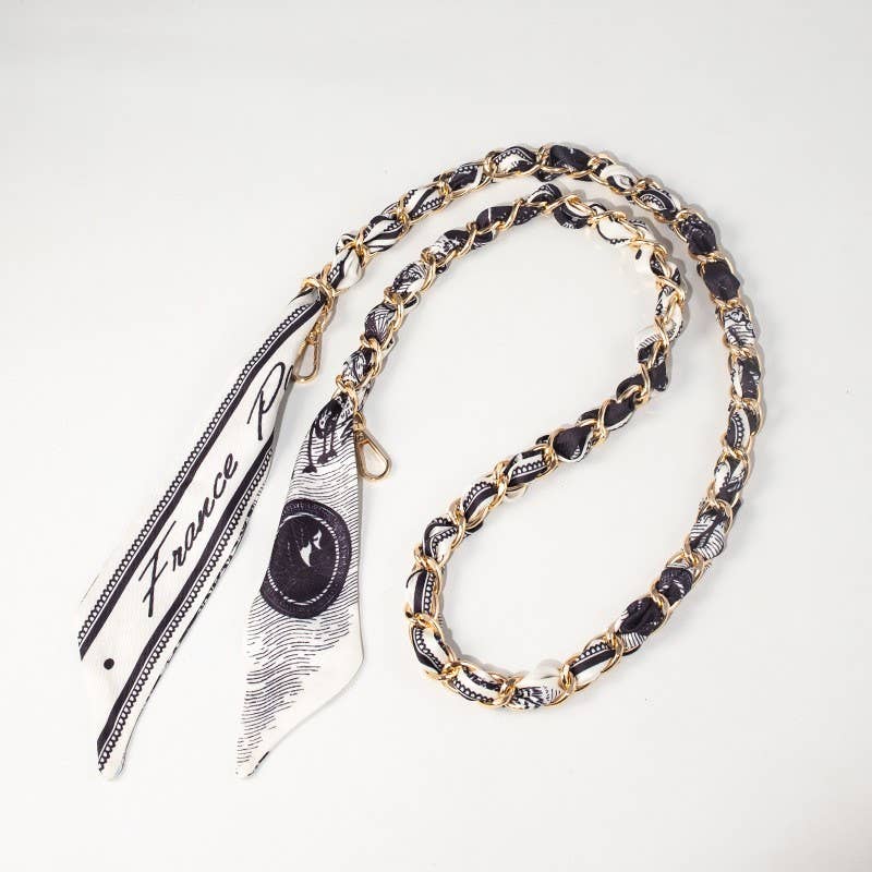 Coco Style Fabric Woven Chain Bag Strap Replacement