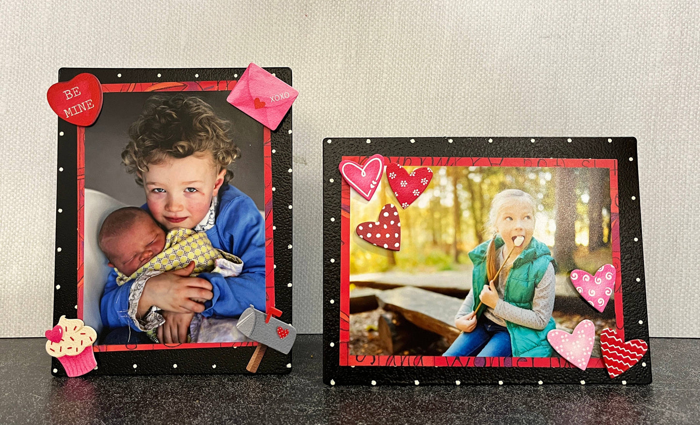 Heart w/ Pattern Magnets S/6 Red/Pink, Valentine's Day Decor