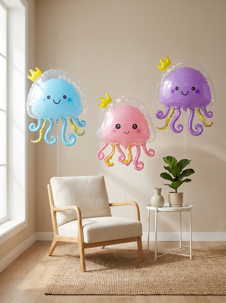 Cute Jellyfish Foil Balloon | Under the Sea Party Balloon