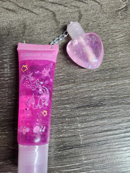 Unicorn Lip Oil with Heart