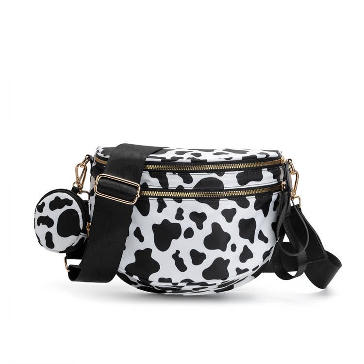 Checkered Bum Bag Crossbody Bag with coin purse