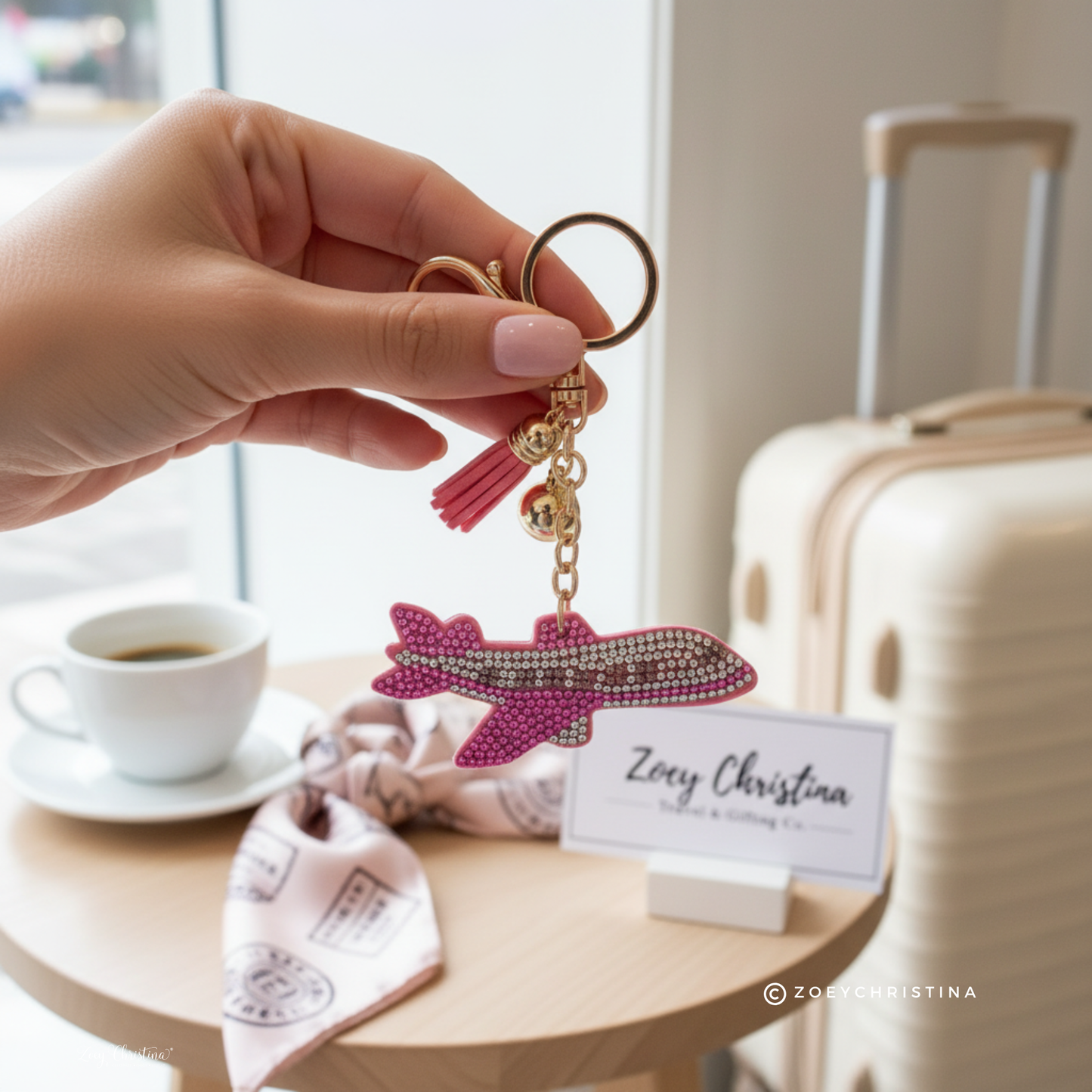 Airplane Bag Charm – Keychain for Flight Attendant