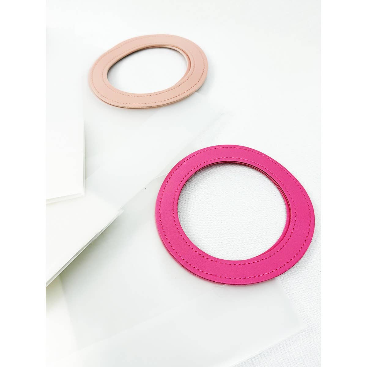 Reusable Transparent Gift Bag with Round PU Handle