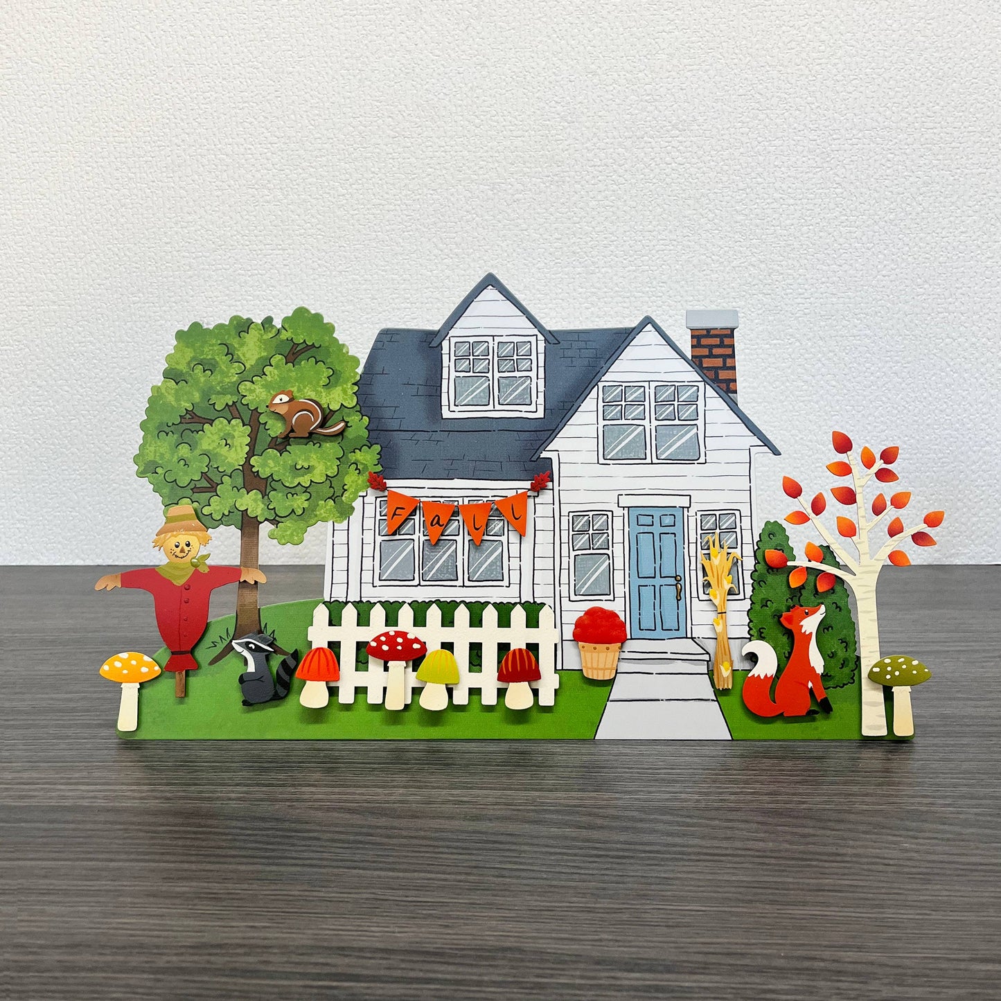 Fall Front Porch Magnets S/3, Mini Fall Decor