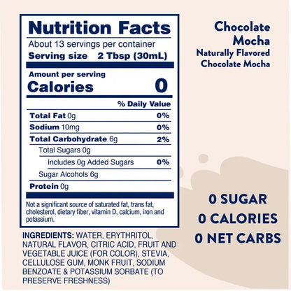 Naturally Sweetened Chocolate Mocha Syrup - 375ml