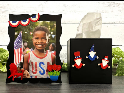 Patriotic Front Porch Magnets S/3