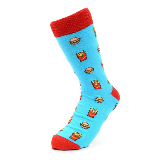 Women's Hamburger & French Fries Novelty Socks
