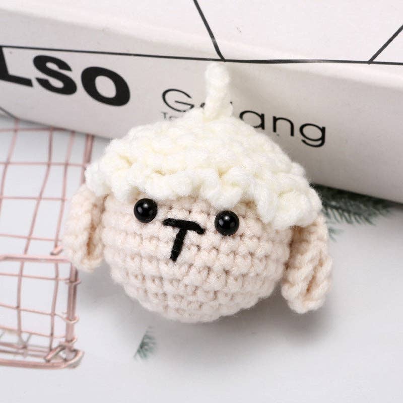 Cute Cartoon Animal Head Keychain Plush Accessories