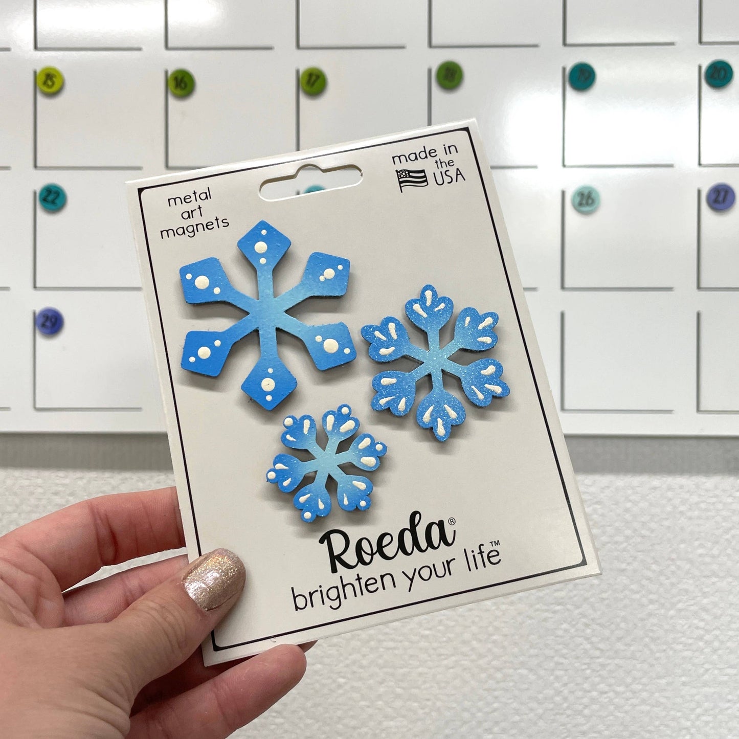 Snowflake Magnets S/3, Winter Decor